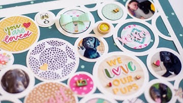 Scrapbook Circle Process Video - How to Create Layouts with Die Cut Background