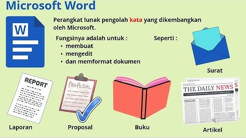 Mengenal Microsoft Word Informatika Kelas 7