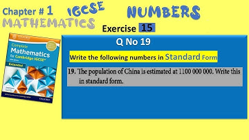Cambridge IGCSE Extended Maths Solutions - Chapter1 Ex 15 Q19 - Standard Form - David Rayner