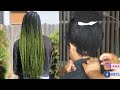 Boyfriend does my Voiceovers| Money Green Knotless Box Braids on Type 4 Hair