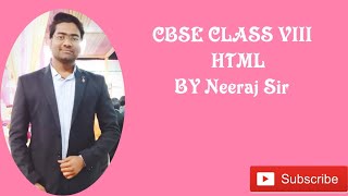 CBSE CLASS 8 COMPUTER HTML
