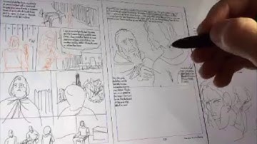 Sketching The Iliad - rough layouts and the adaptation process