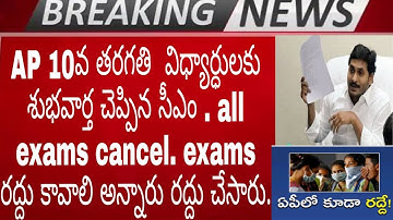 AP 10th class exams cancel 2020 | ap 10th class exams all cancel | ap ssc | share your ideas channel