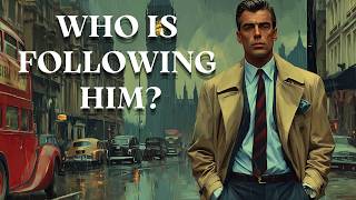 WHO IS FOLLOWING HIM? | 1960s Spy Jazz Mix | Dark London Rain Ambience for Focus