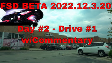 FSD Day 2 Drive 1| 2022.12.3.20 | FSD Beta 10.12.20 | Tesla Software Update