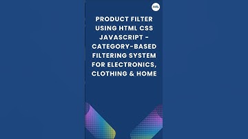 🛒 Build a Product Filter in 60 Seconds! ⏱️🔥 (HTML, CSS, JavaScript) #shorts