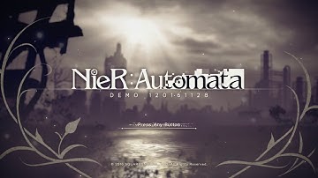 Nier  Automata Title Screen but it