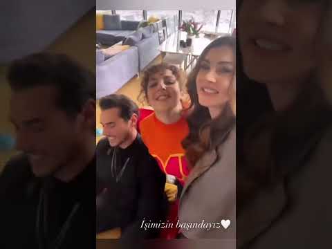 Cem Belevi ve Burcu Özberk sette eğlendiği anlar ❤