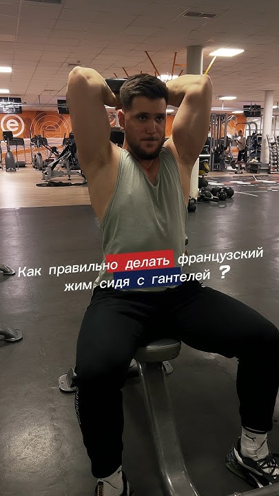 Французский жим с гантелью сидя. Техника выполнения. Упражнения для ...
