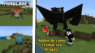 Addon de como Treinar seu Dragão no Minecraft pe 1.20