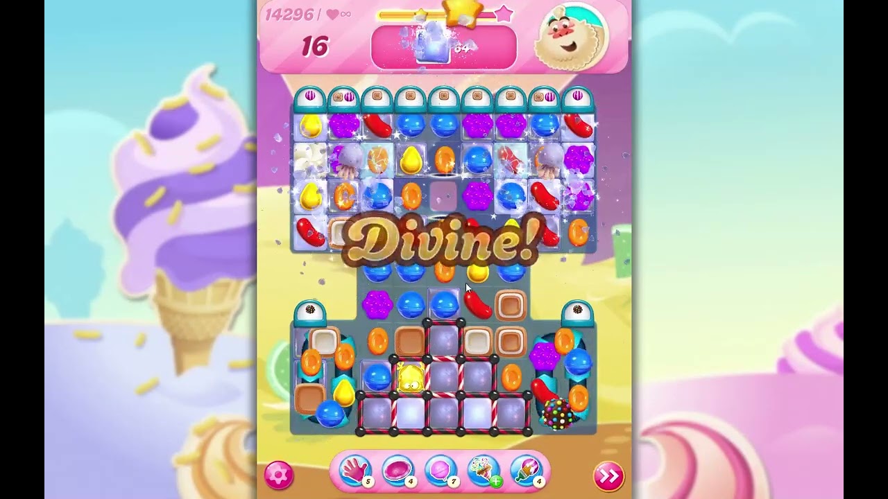 Candy Crush Saga Level 14296 - YouTube