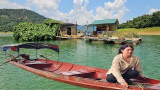 As the lake water rose the girl moved her house upstream