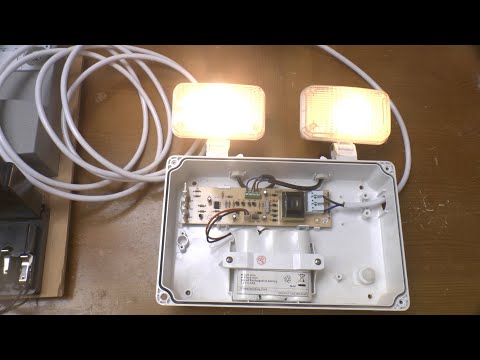 What's inside an emergency lighting spotlight?
