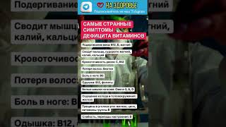 СИМПТОМЫ НЕХВАТКИ ВИТАМИНОВ. Как восполнить недостаток витамина.