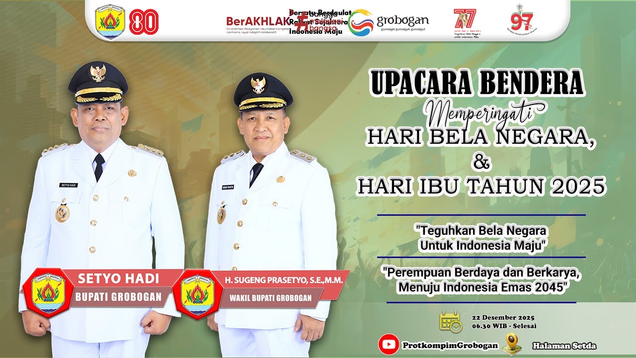 📡LIVE -SETDA : UPACARA PERINGATAN HARI BELA NEGARA DAN HARI IBU TAHUN 2025 | 22 DESEMBER 2025
