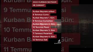 2022 KURBAN BAYRAMI NE ZAMAN?#kurban