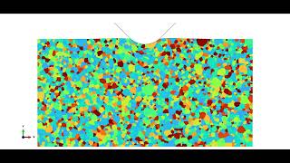 Microstructural evolution of copper polycrystalline metal by a cylindrical indentation test