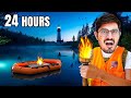 24 Hours Camping in Water Challenge रात को सांप ने हालत ख़राब कर दी🐍😱 Will We Survive