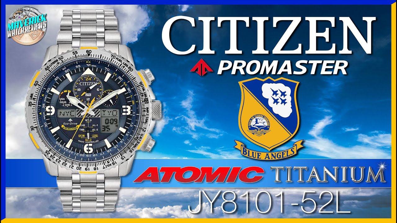 Worth The Extra? | Citizen Promaster Blue Angels Skyhawk A-T Titanium  JY8101-52L Unbox & Review - YouTube