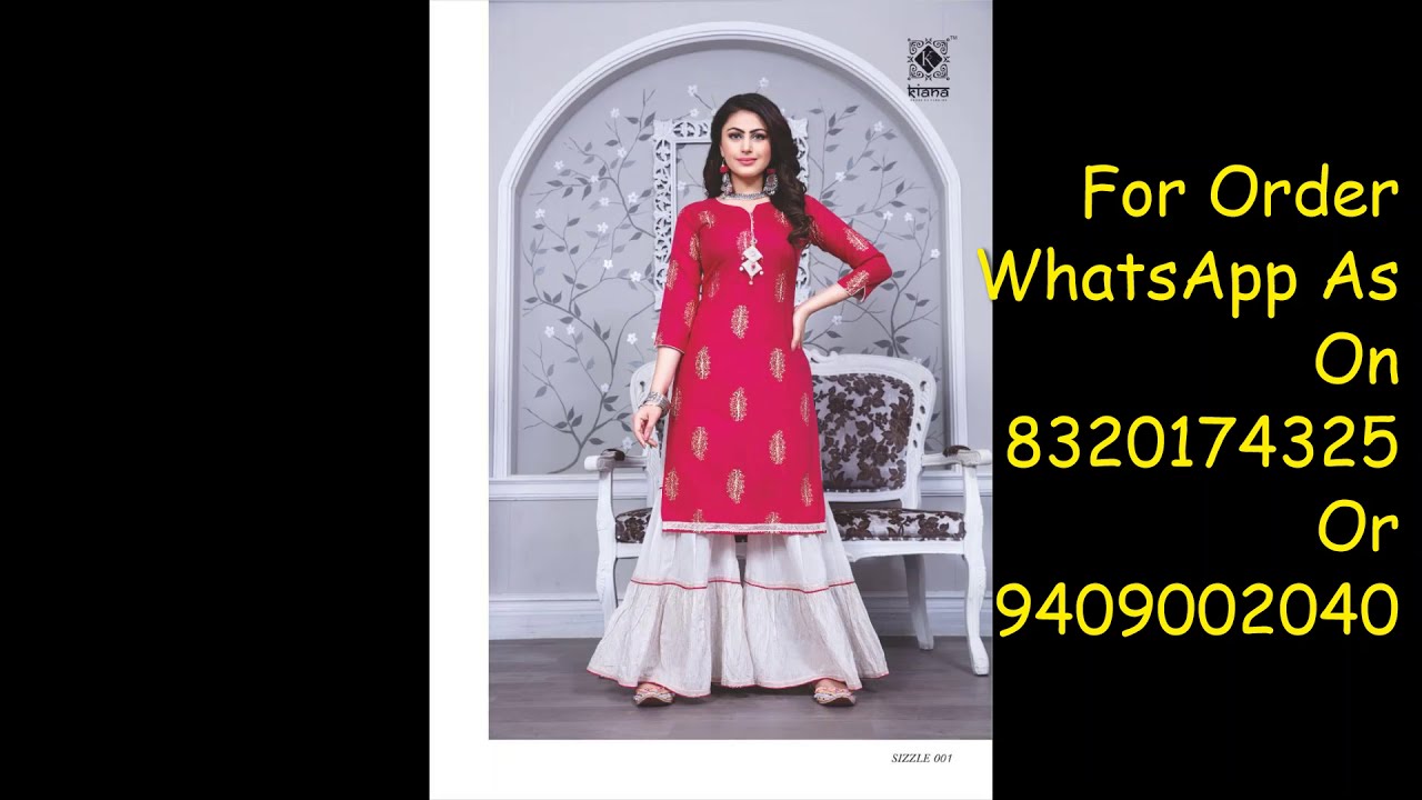 Kiana Sizzle Modal Flex Top With Cotton Sharara || Latest Design Of Party Wear Kaina Kurtis