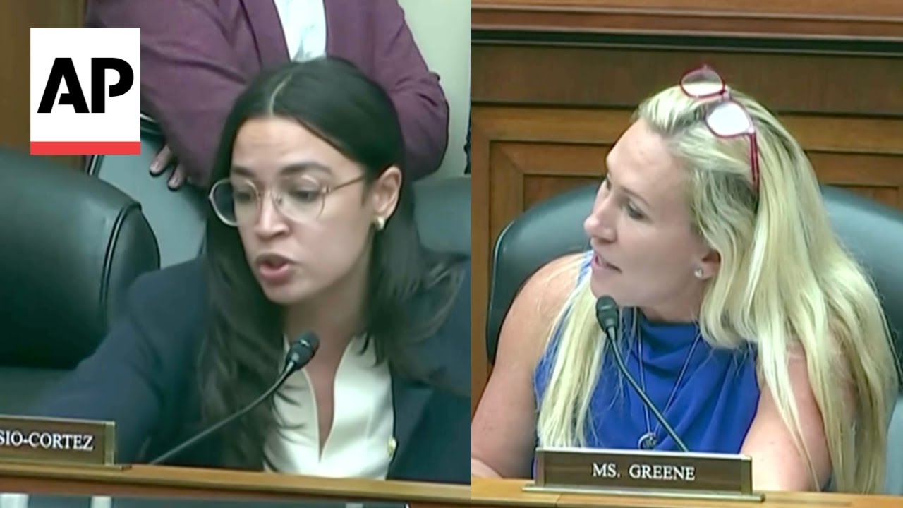 USA LIVE: Reps. Alexandria Cortez \u0026 Marjorie Greene Heated Exchange at House Committee Hearing |N18G