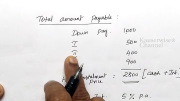 #3 Hire Purchase Accounting | When Cash Price is not Given | Problem with Solution | by kauserwise®