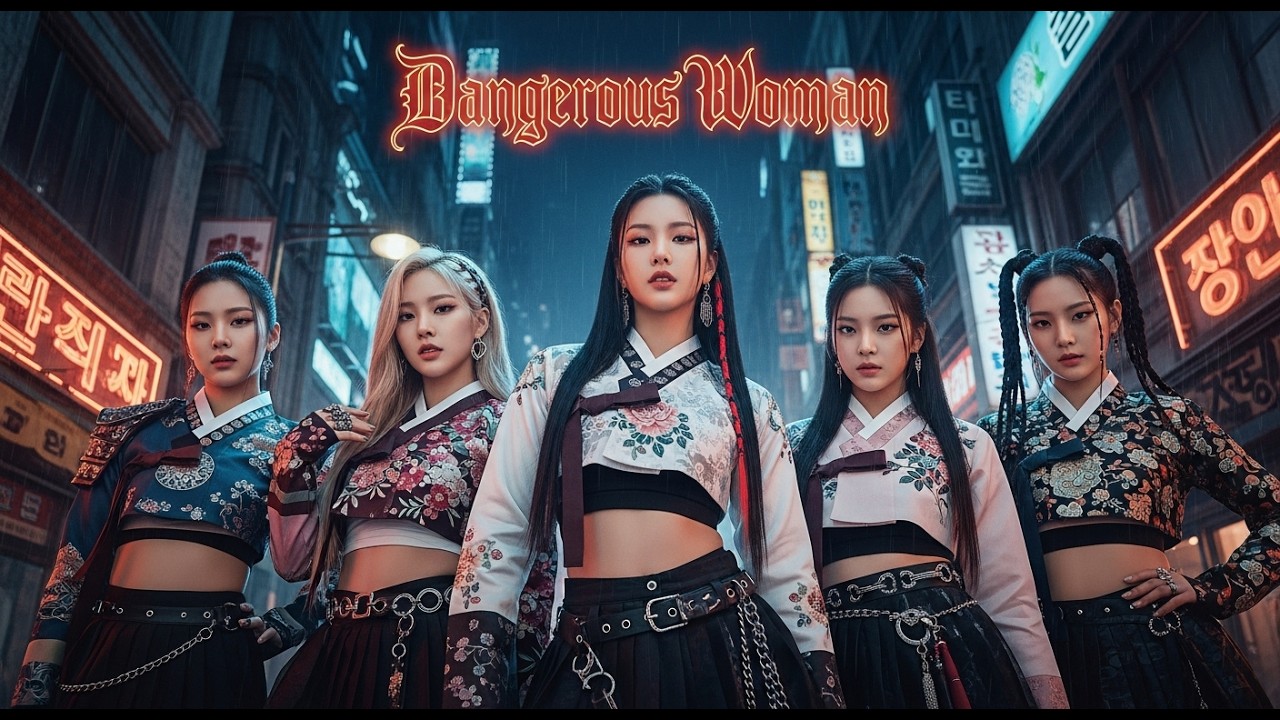 'ARIANA GRANDE - DANGEROUS WOMAN' but in K-POP Style | Lyric Video