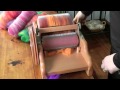 Blending colours on the drum carder