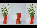 How to Make Flower Vase From Paper Cup and Paper | Best out Waste Idea | Jute craft | Twine craft!!