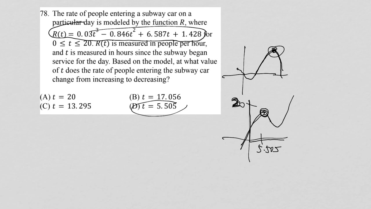 AP Precalculus Sample Test #1 MC with calculator