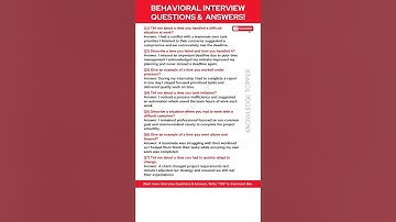 7 Behavioral Interview Questions and Answers