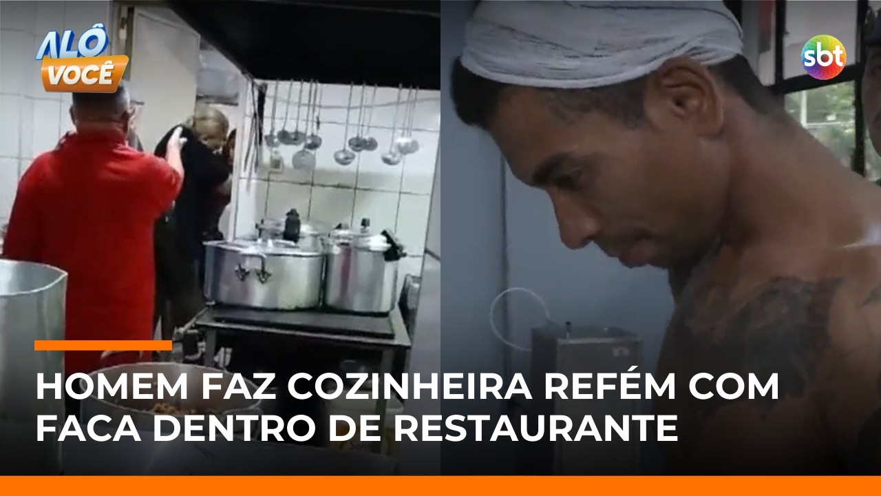 Homem faz cozinheira refém com faca em restaurante na zona norte de SP | #AloVoce