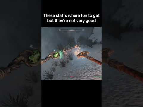 These staffs where fun to get but they aren’t very good Skyrim #skyrim #elderscrolls