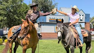 Riding Horses through the Drive-Thru