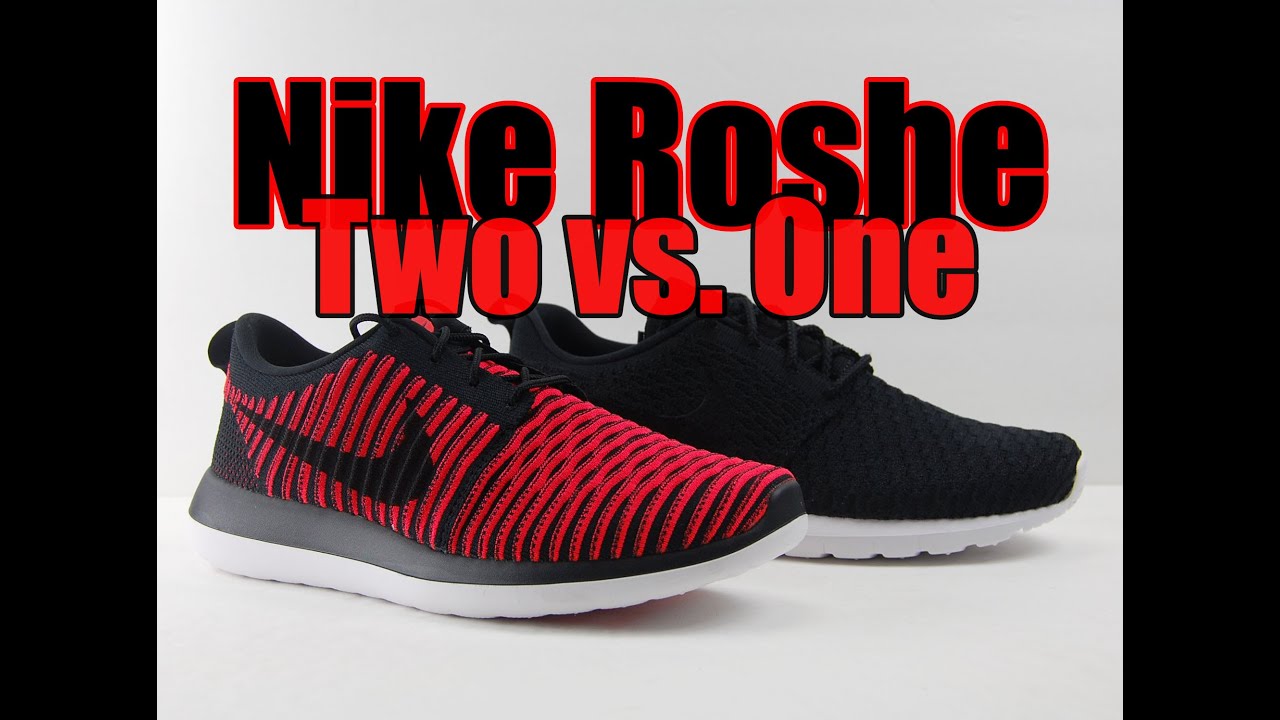 Víspera de Todos los Santos multa Electrónico Nike Roshe Flyknit Two vs. One Comparison - YouTube