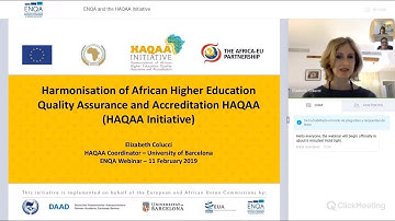 ENQA webinar on the HAQAA Initiative