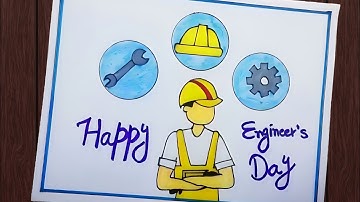 Engineers Day Poster Easy / Happy Engineer Day Drawing / How To Draw World Engineers Day Drawing