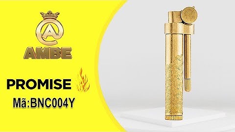 Bật lửa đồng đúc nguyên khối dùng xăng đá độc lạ Promise BNC004Y