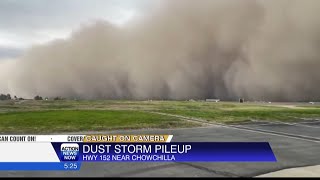 20 car crash on Highway 152 Monday caused by powerful dust storm