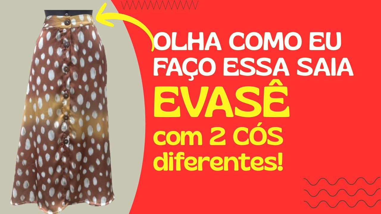 Aprenda a Fazer Saia Evasê com Duas Formas de Cós – Simples e Perfeita!