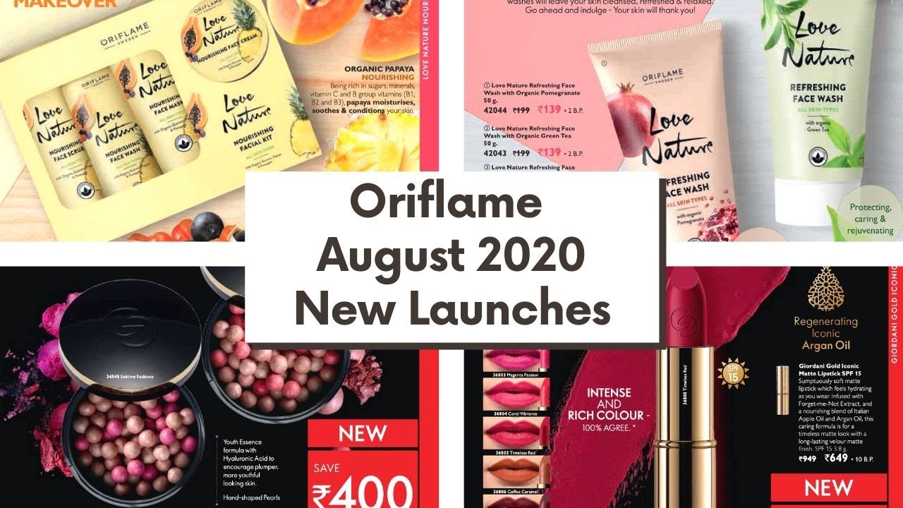 Oriflame August 2020 New Launches  August 2020 Catalog New Products  By HealthAndBeautyStation