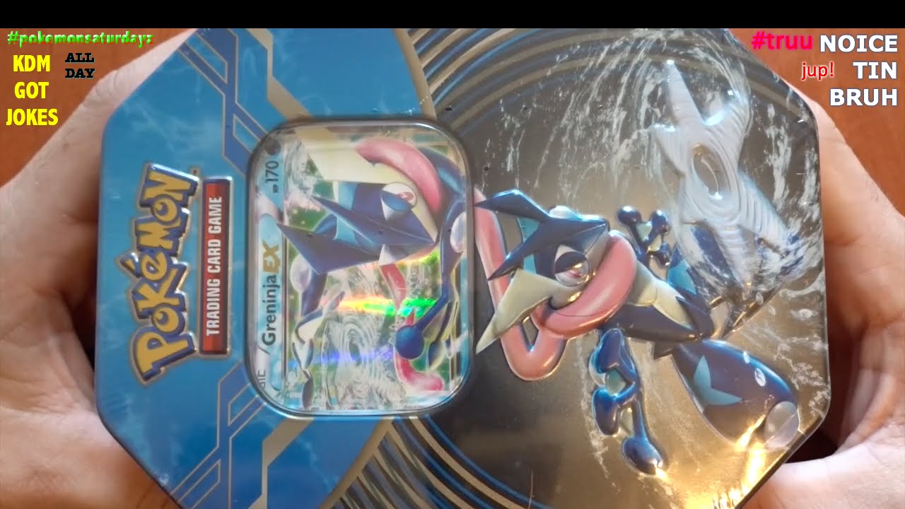 Greninja EX Pokemon Tin Opening!