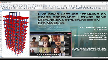 Live Demo Lecture "Training on ETABS Software" || ETABS DEMO LECTURE || CIVIL STRUCTURE DESIGN