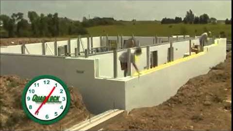 Insulating Concrete Forms Quad-Lock ICF Basement Construction Time Lapse Video ICF and More Oklahoma