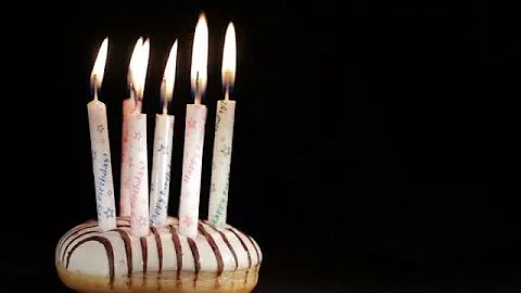 Birthday Candles On Cake Blown Stock Video