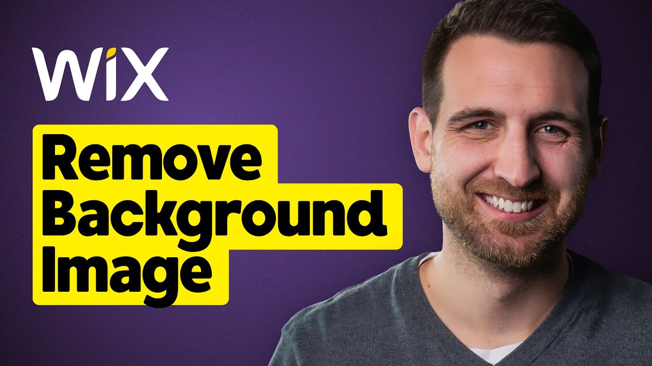 How to Remove Background Image on Wix YouTube