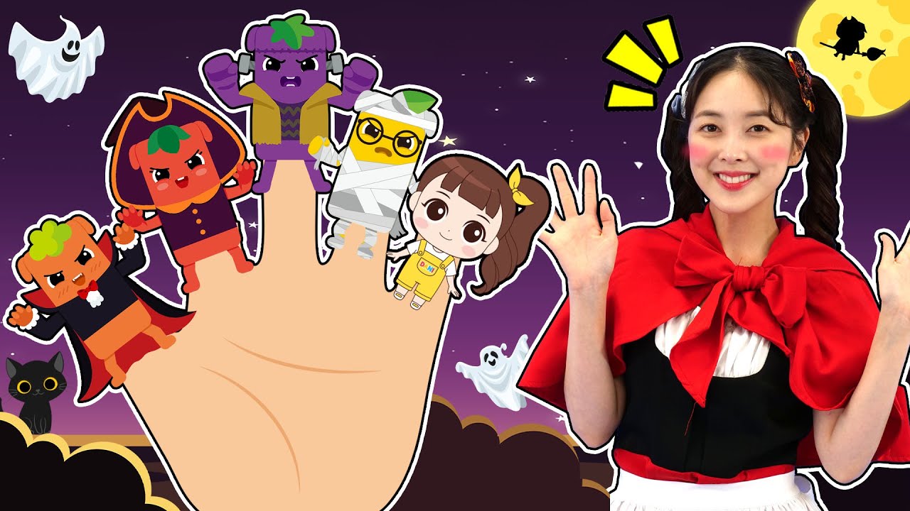 Five Finger Family Halloween Song Nursery Rhymes & Kids song 다니 할로윈