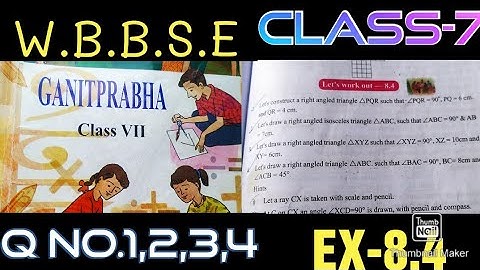 W.B.B.S.E || Class-vii || Exercise-8.4|| MATHS||Q no.1,2,3,4 || WBBSE maths class vii maths