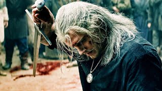 The Witcher \/ Blaviken Market Fight Scene (Geralt Butchers Renfri's Gang) Scene From #Netflix