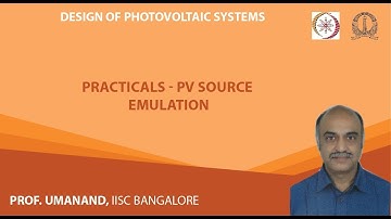 Practicals - PV source emulation